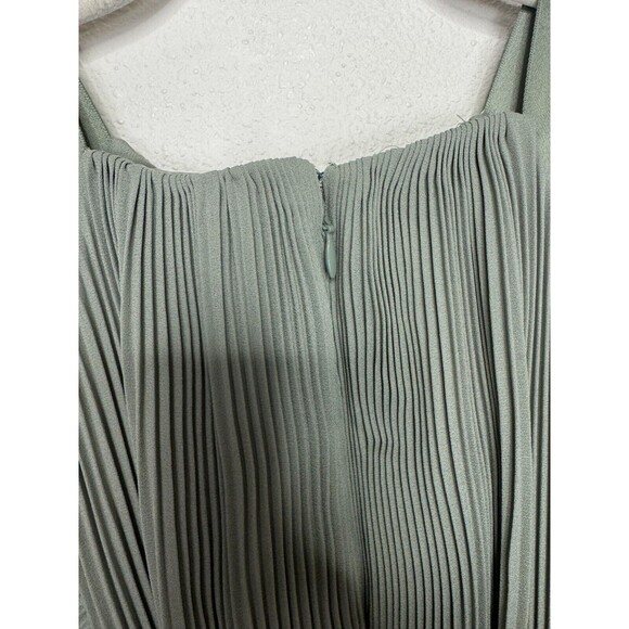 ASOS Design Bridesmaid Pleated Pinny Maxi Dress with Satin Wrap Waist Size 4 New - Picture 10 of 12